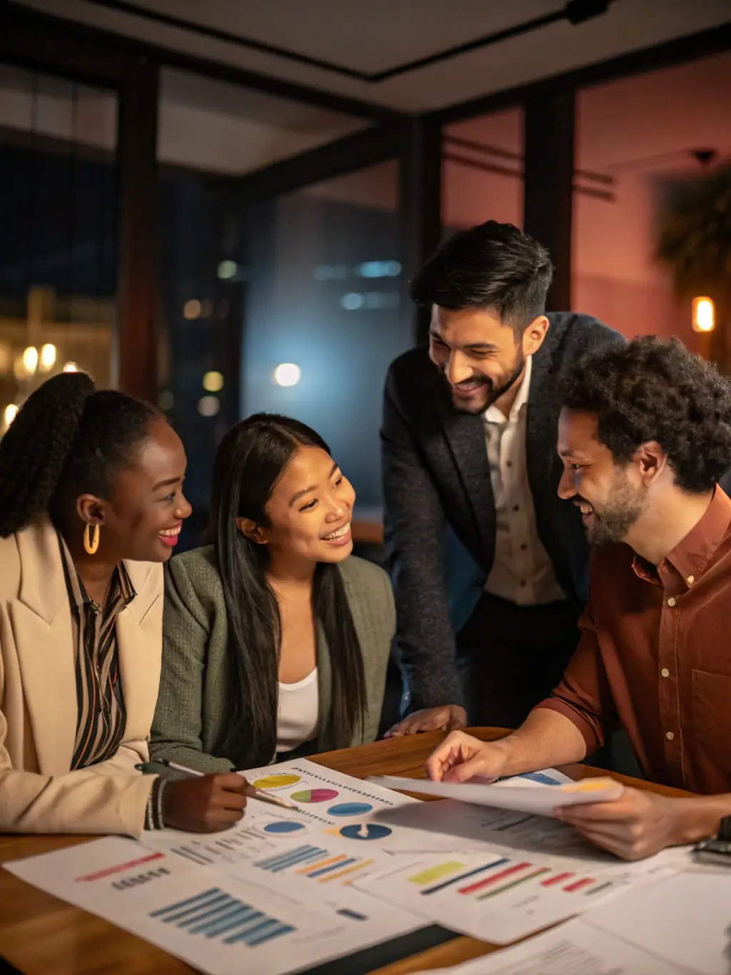 A diverse team of financial experts collaborating in a modern office, symbolizing Payqistix's commitment to providing expert financial guidance.